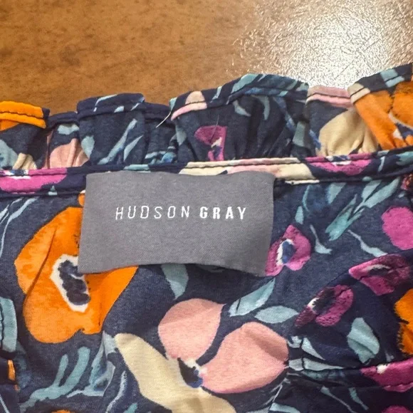 Elegant Floral Mini Dress in Orange and Blue - Picture 5 of 5